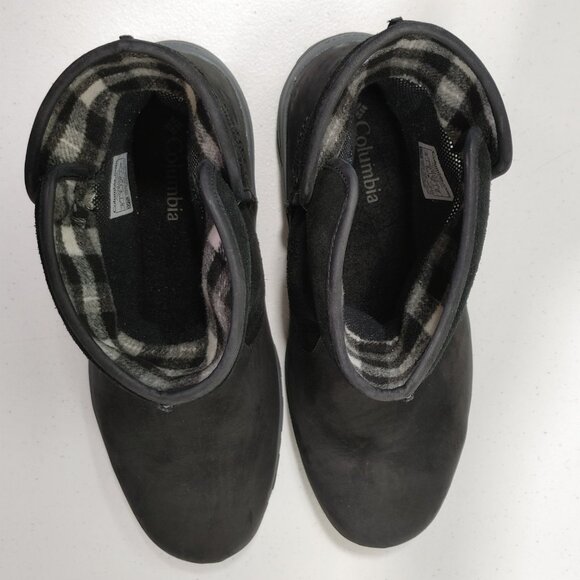 Columbia Bangor Slip Omni-Heat Winter Boot In Black Nubuck And Suede Leather... - Picture 10 of 11